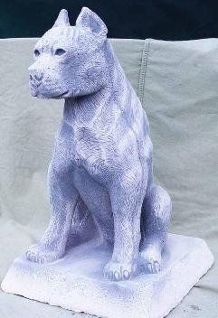 Amstaff Figur Skulptur aus Beton