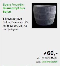 Blumentopf aus Beton